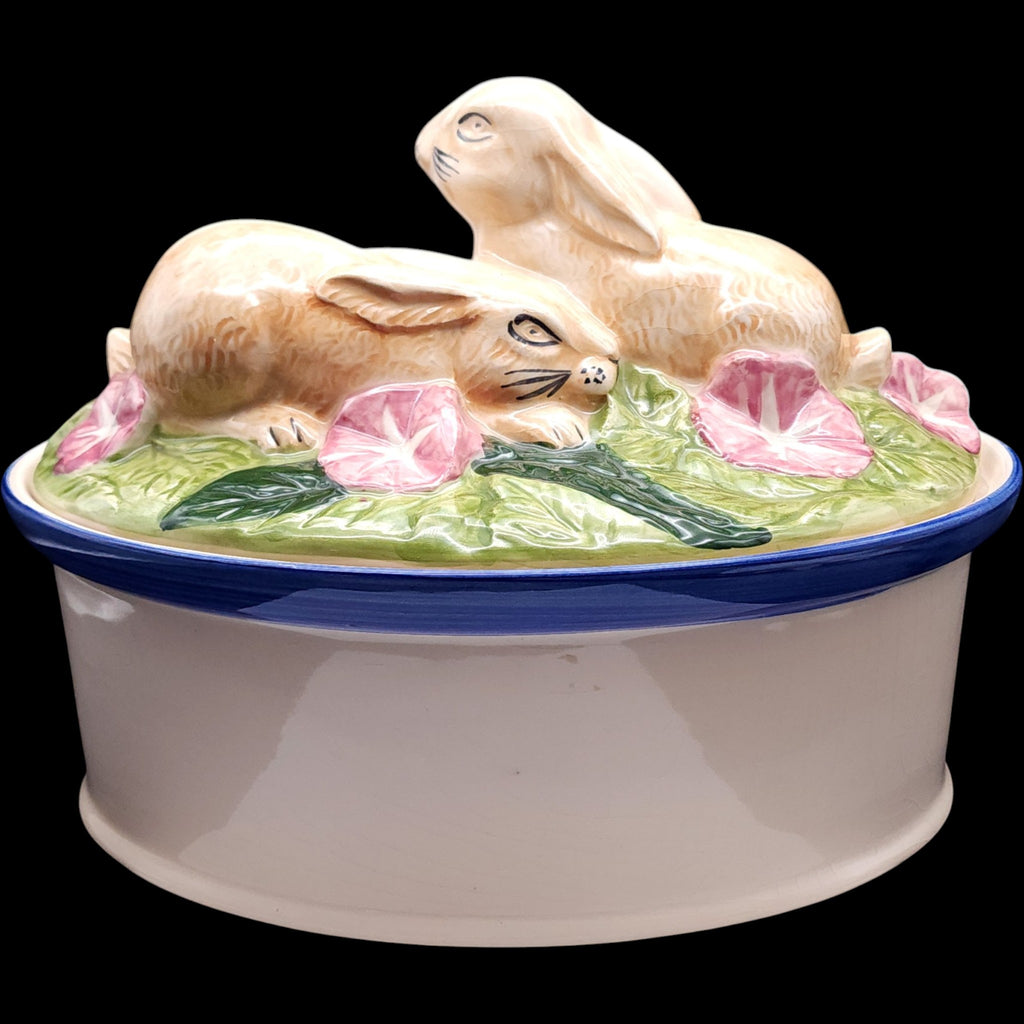 Jay Willfred Andrea by Sadek Ceramic Bunny Rabbit Tureen Casserole Dish