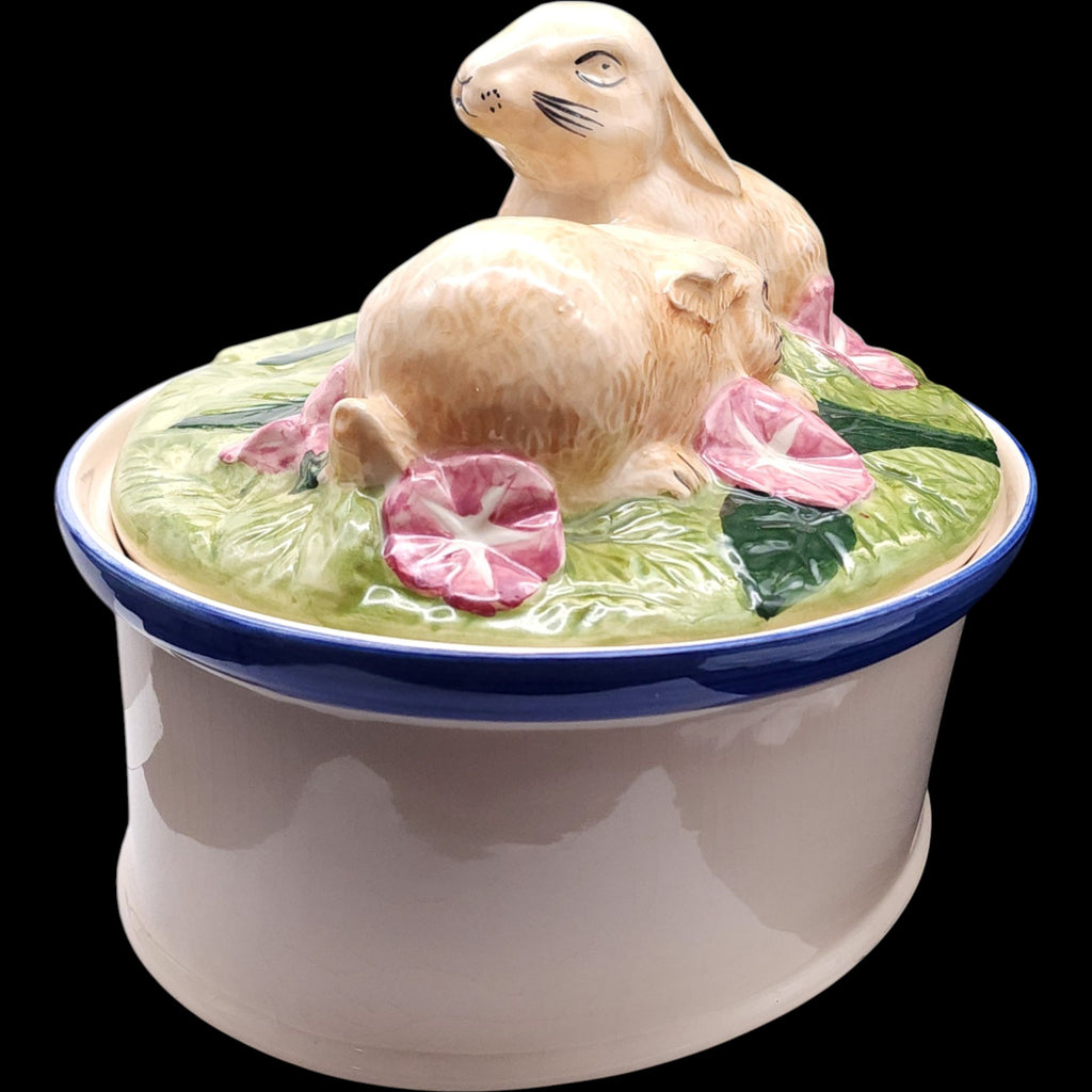Jay Willfred Andrea by Sadek Ceramic Bunny Rabbit Tureen Casserole Dish