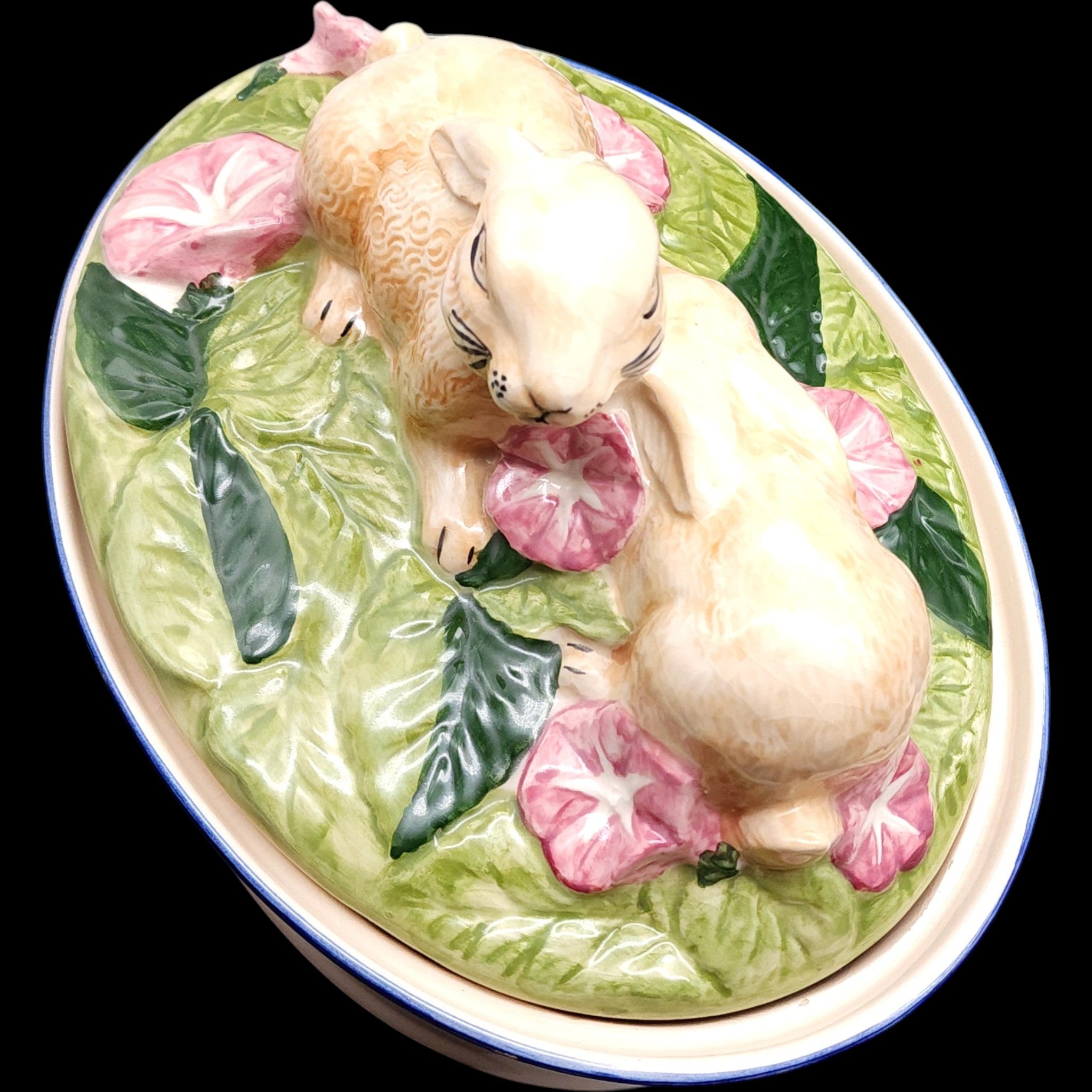 Jay Willfred Andrea by Sadek Ceramic Bunny Rabbit Tureen Casserole Dish