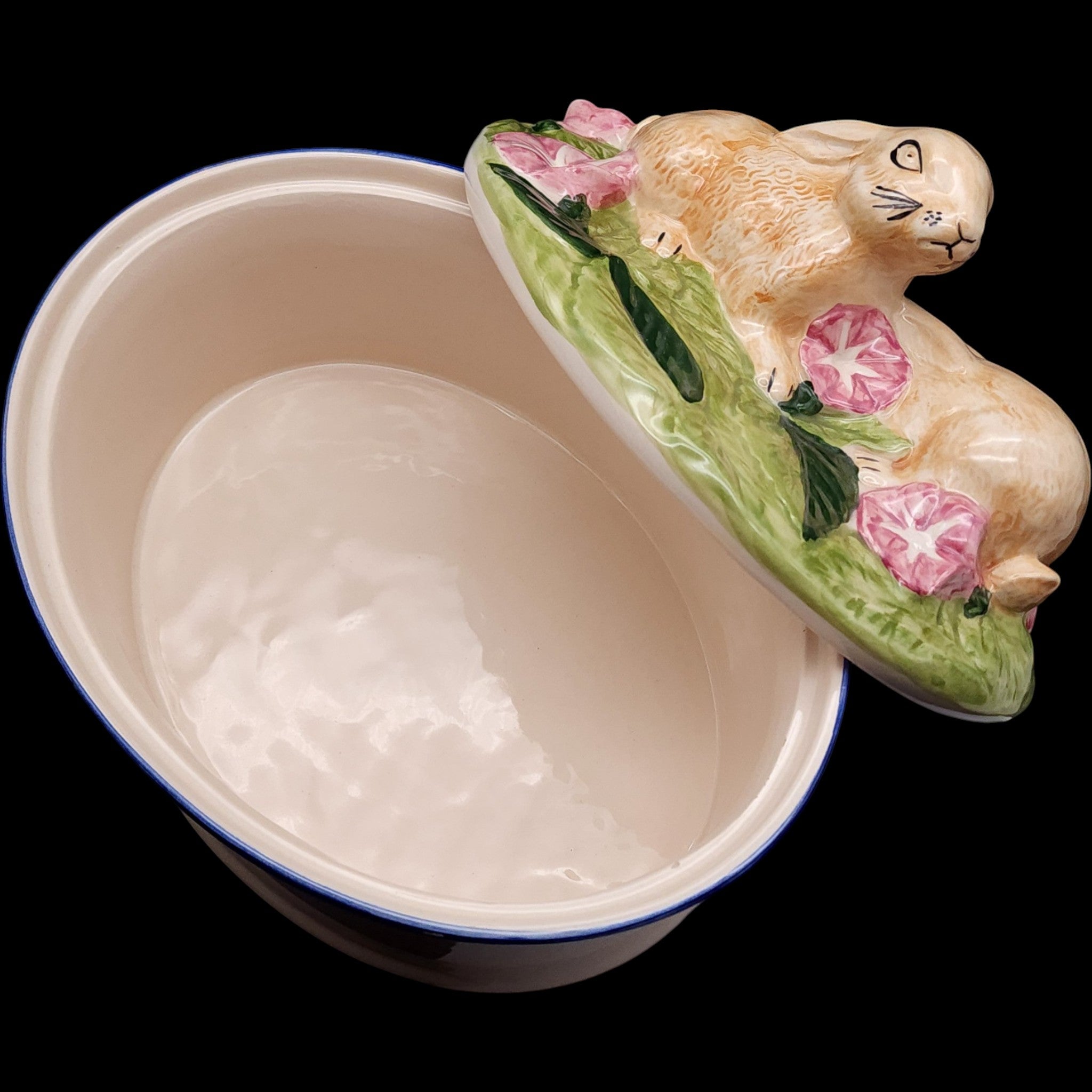 Jay Willfred Andrea by Sadek Ceramic Bunny Rabbit Tureen Casserole Dish