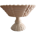 Jeanette Pink Milk Glass Footed Louisa Pedestal Bowl