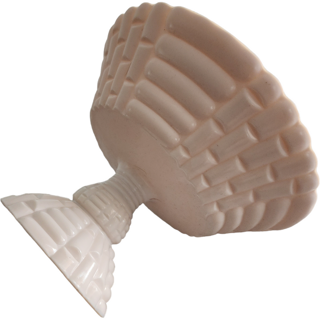 Jeanette Pink Milk Glass Footed Louisa Pedestal Bowl