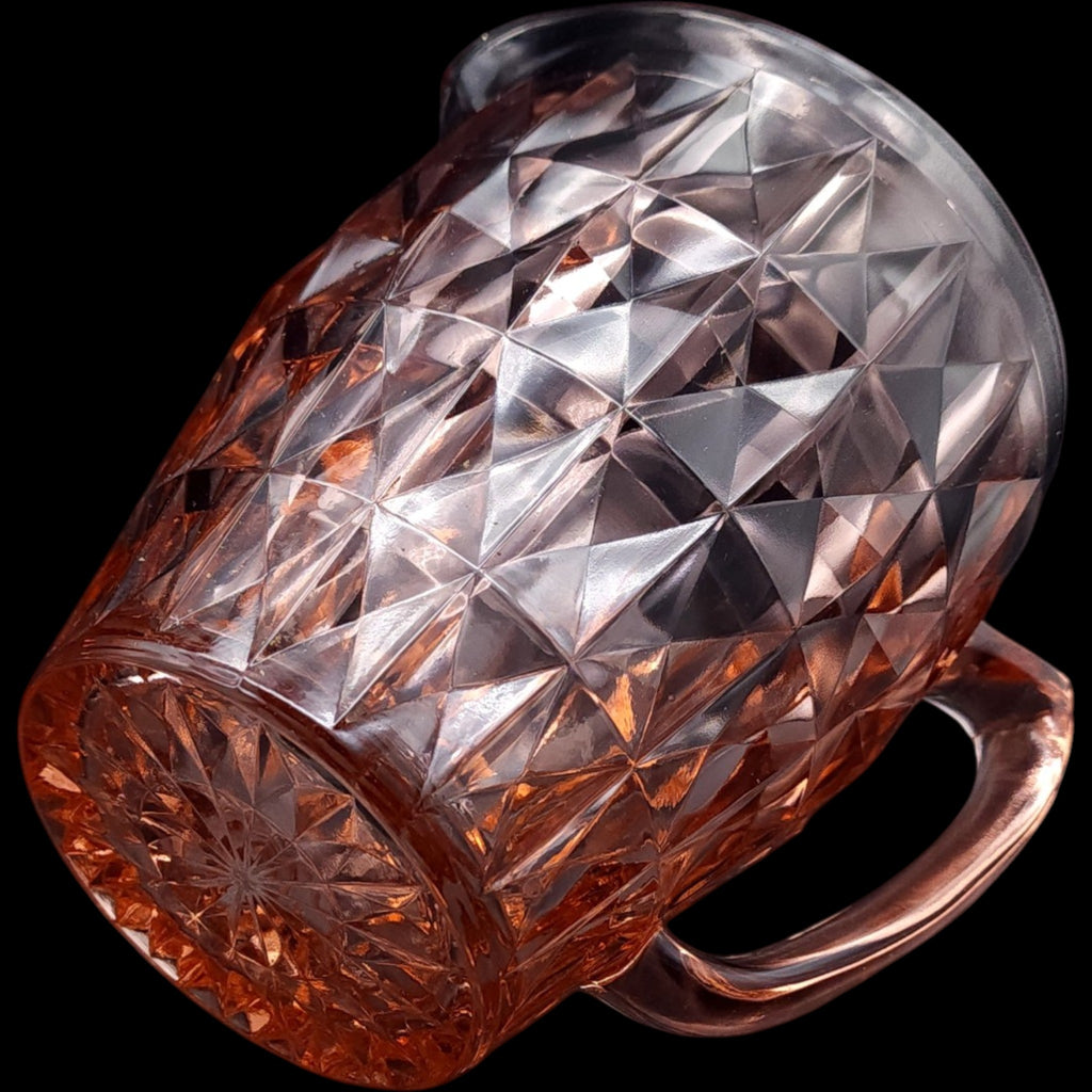 Jeannette Glass Pink Windsor Diamond Pattern Pitcher 52 oz