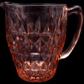Jeannette Glass Pink Windsor Diamond Pattern Pitcher 52 oz