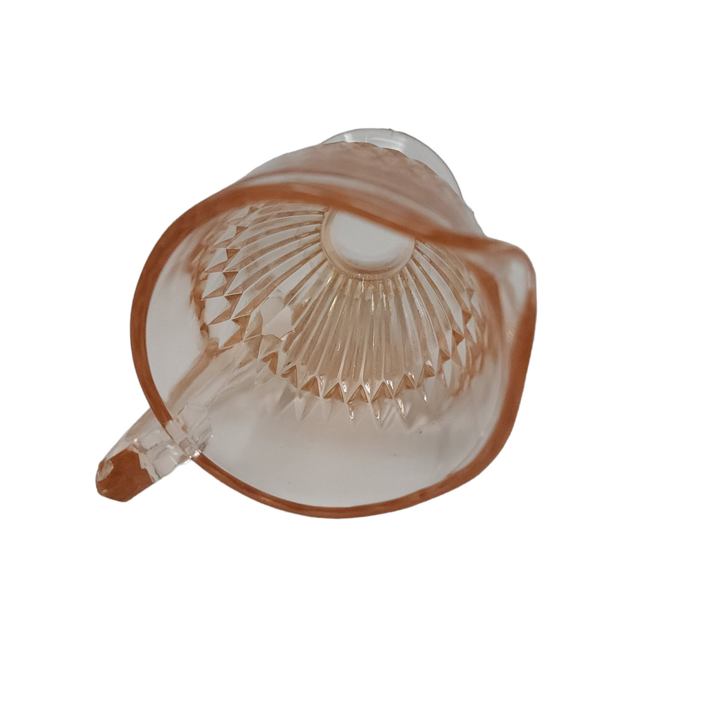 Jeannette Anniversary Pink Depression Glass  Footed Creamer