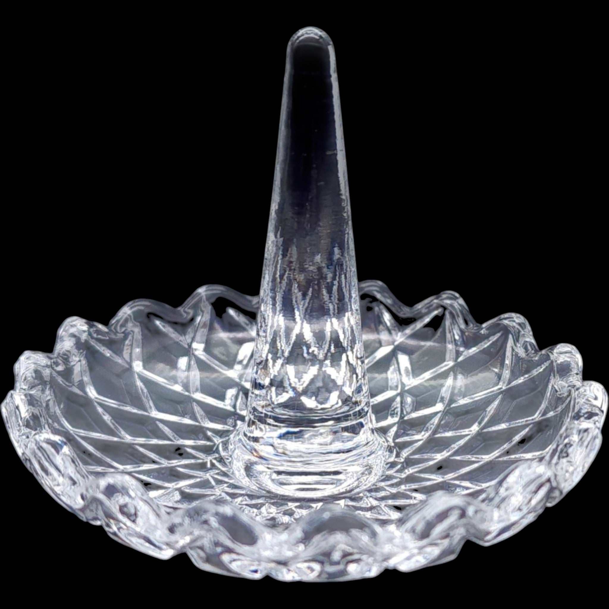 Jenna Clifford Cut Crystal Ring Holder Dish
