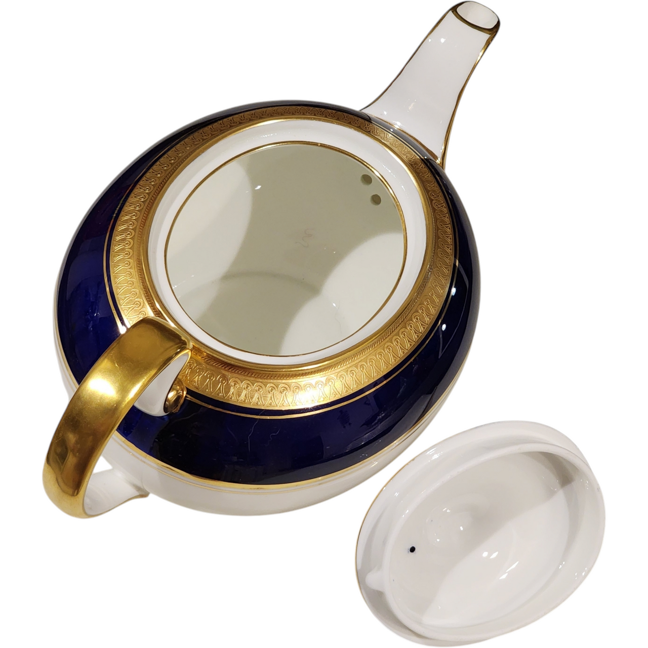 Aynsley Cobalt Blue & Gold Gilt Fine Bone China Teapot Vintage England Tea Set Collectible