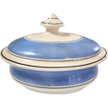 John Marshall & Co Antique Covered Blue White Royal Ironstone Soap Dish England
