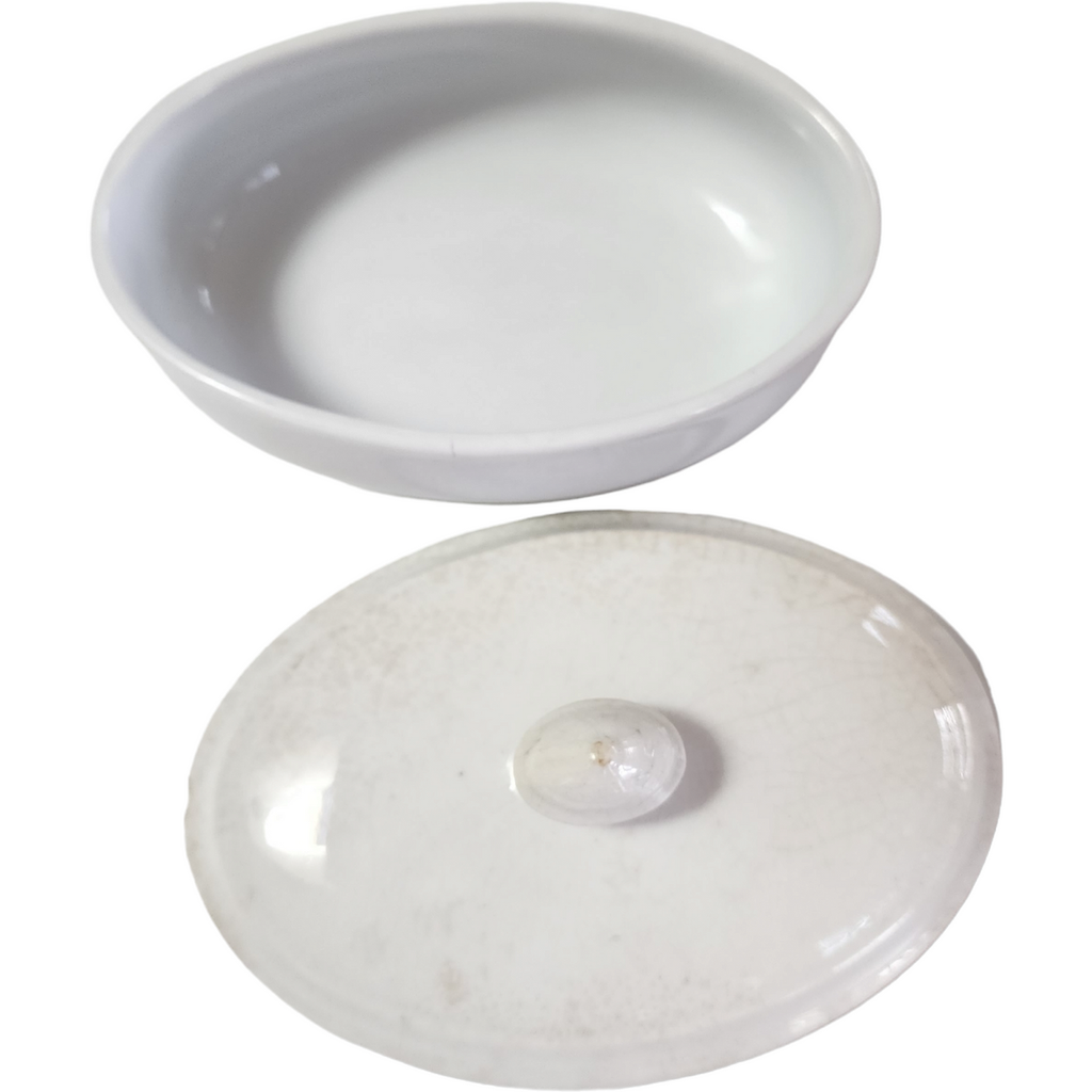 John Marshall & Co Antique Covered White Royal Ironstone Soap Dish England