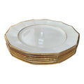 Johnson Bros England Gold Trimmed Octagonal Dinner Plates Set of 6