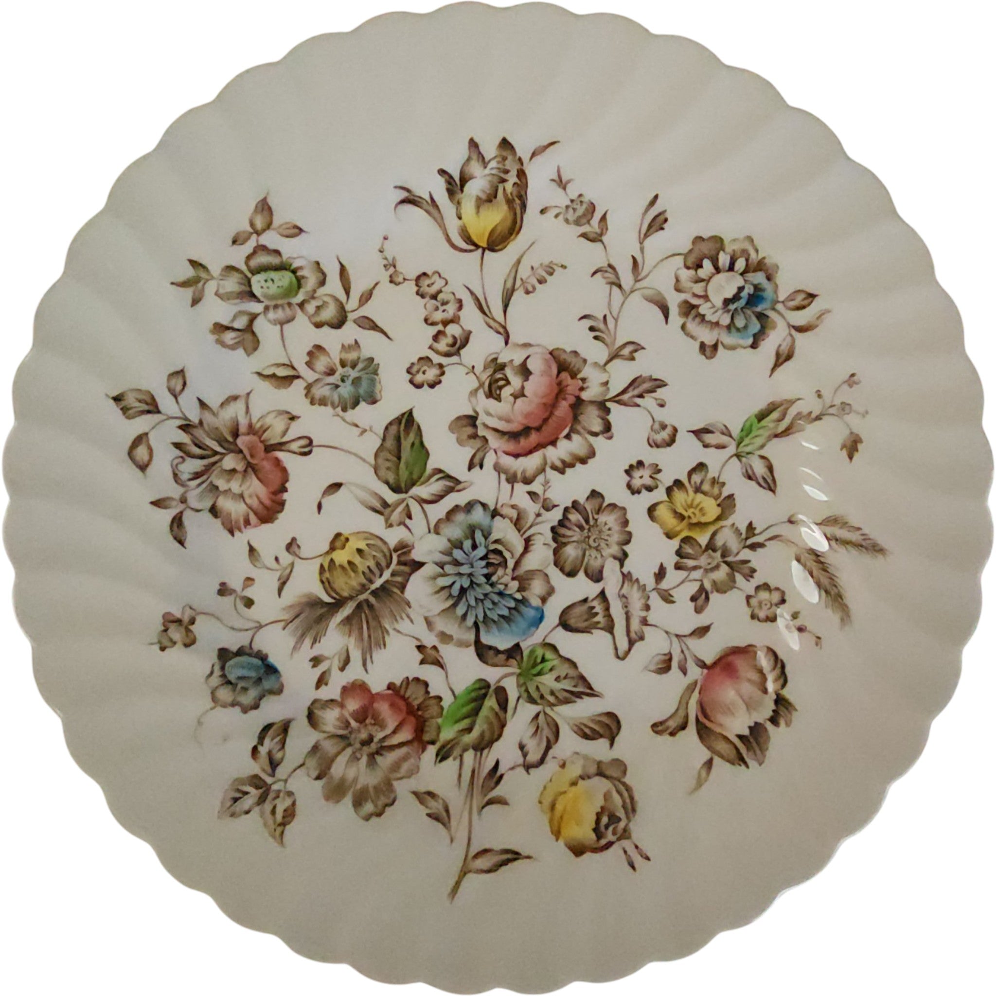 Johnson Brothers Staffordshire Bouquet Brown Multicolor Ironstone Plate