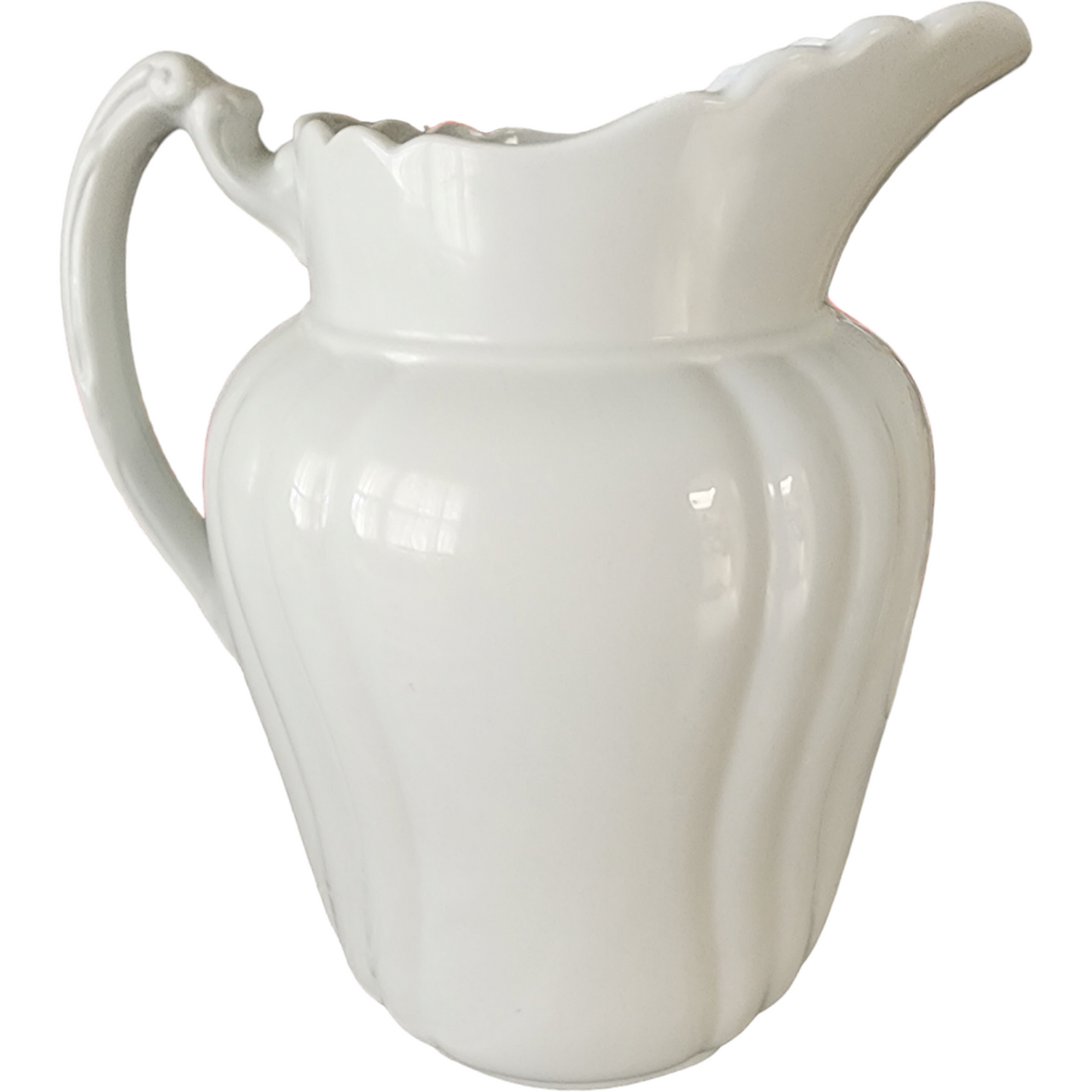 Johnson Bros England Ironstone  All White Pitcher