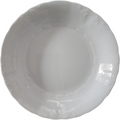 Johnson Bros White Embossed Scroll Ironstone Coupe Soup Bowl
