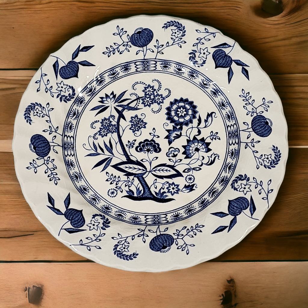 Johnson Brothers Blue Nordic Blue Onion & Floral Design Rim Bread & Butter Plate