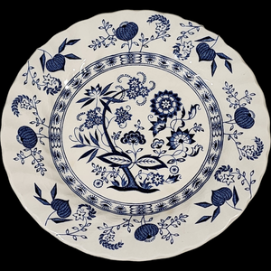 Johnson Brothers Blue Nordic Blue Onion & Floral Design Rim Dinner Plate