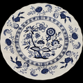 Johnson Brothers Blue Nordic Blue Onion & Floral Design Rim Dinner Plate