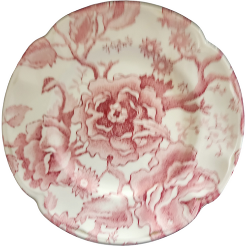 Johnson Brothers English Chippendale Red Transferware Bread & Butter Plate Vintage Ironstone England
