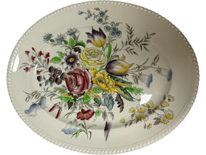Johnson Brothers Garden Bouquet 16" Oval Serving Platter Ironstone Floral England