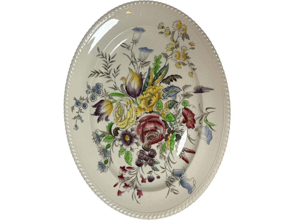 Johnson Brothers Garden Bouquet 14 Oval Serving Platter Ironstone Floral England