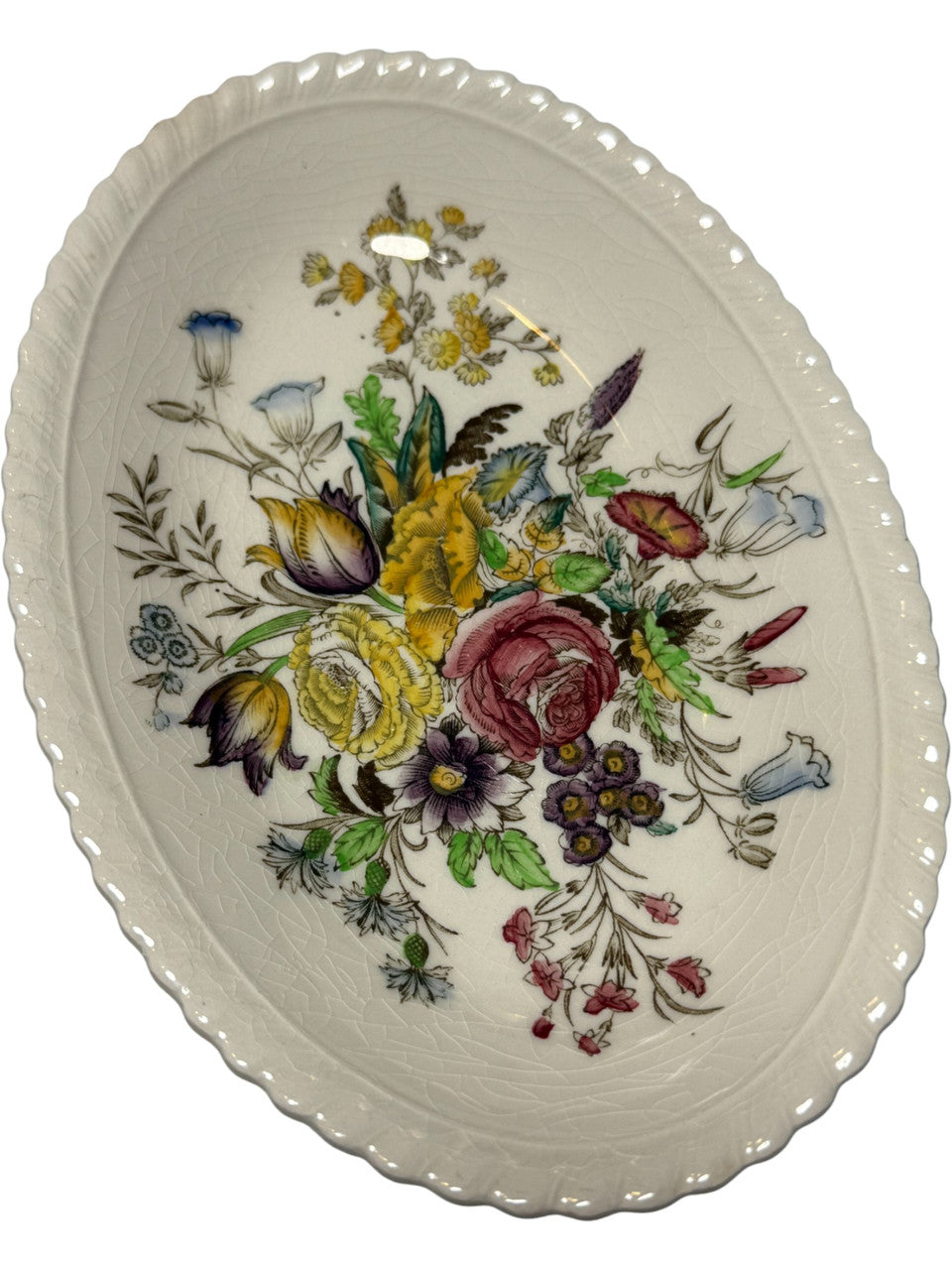 Johnson Brothers Garden Bouquet Gravy Boat & Underplate Relish Ironstone Floral  England