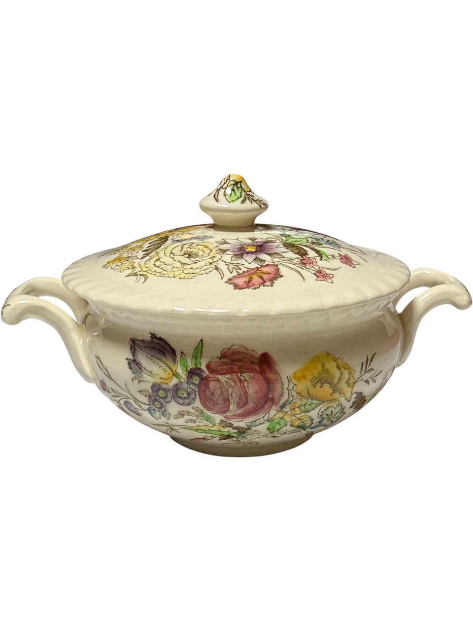 Johnson Brothers Garden Bouquet Sugar Bowl & Lid Ironstone Floral England