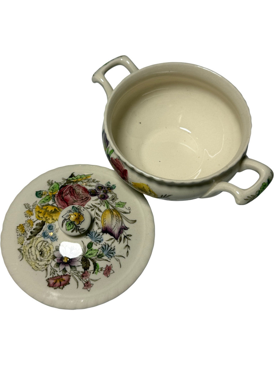 Johnson Brothers Garden Bouquet Sugar Bowl & Lid Ironstone Floral England