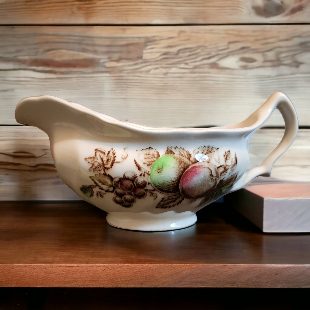 Johnson Brothers Harvest Time Brown Multicolor Gravy Boat