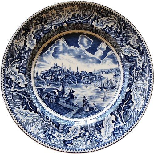 8"Johnson Brothers Historic America Blue Salad Plate Sacramento