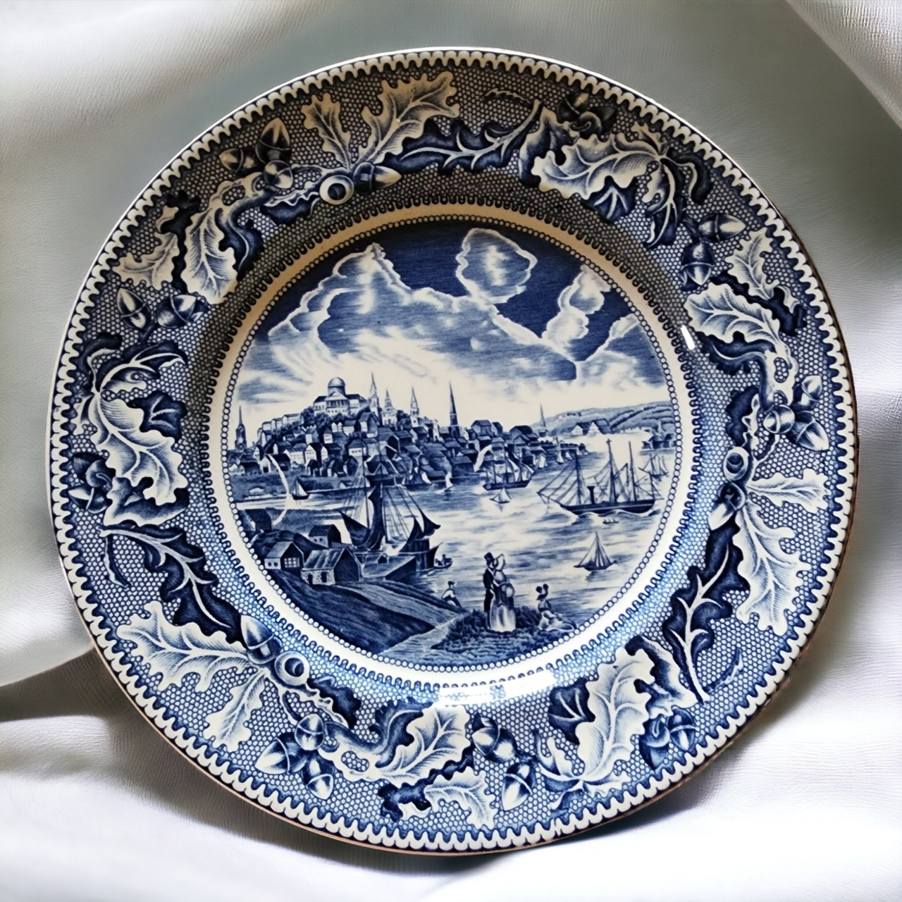 8"Johnson Brothers Historic America Blue Salad Plate Sacramento