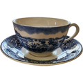 Johnson Brothers Historic America Blue  Flat Cup & Saucer Set