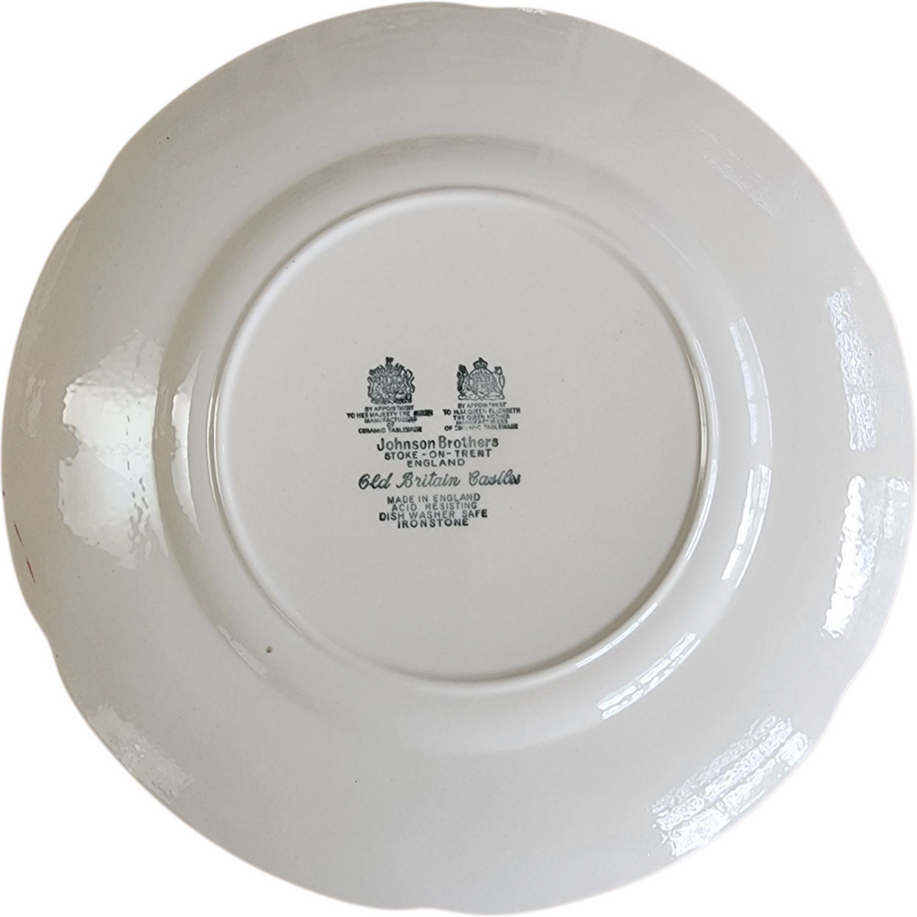 Johnson Brothers Old Britain Castles Red Transferware Plate Blarney Castle Ireland Vintage English Ironstone 10 Dinner Plate