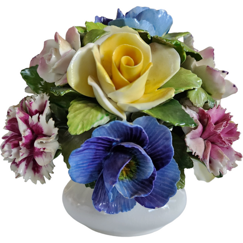 Jon Anton Bone China Florals Vase Mixed Flowers England