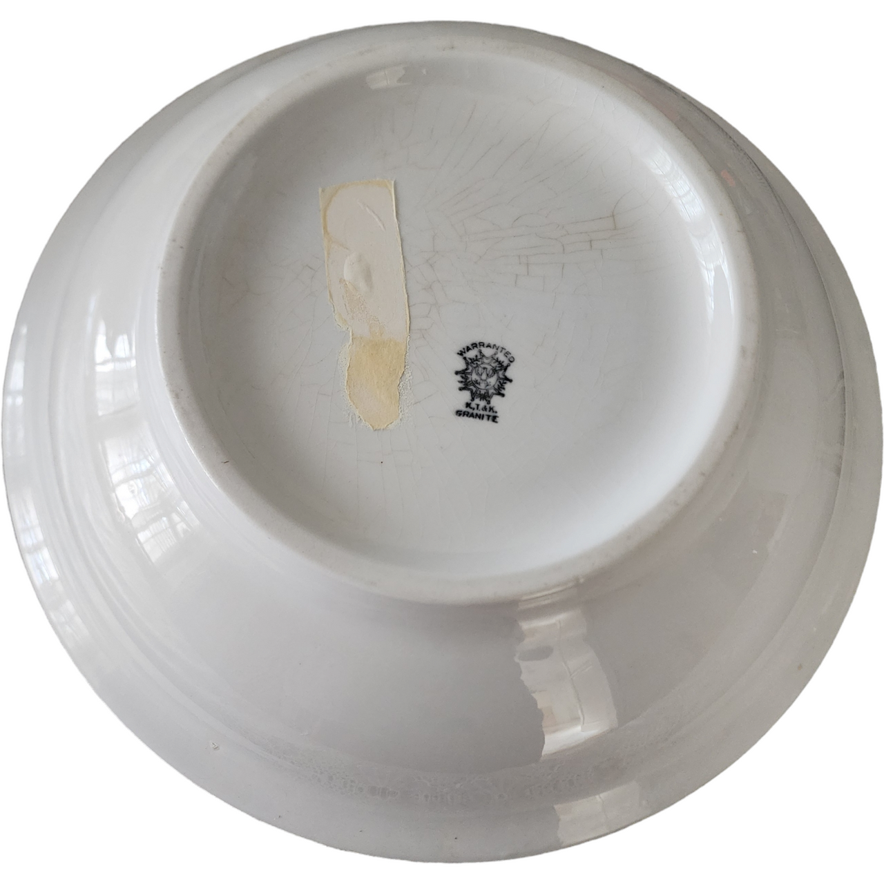 Knowles, Taylor & Knowles (KT&K) White Graniteware Wash Stand Bowl