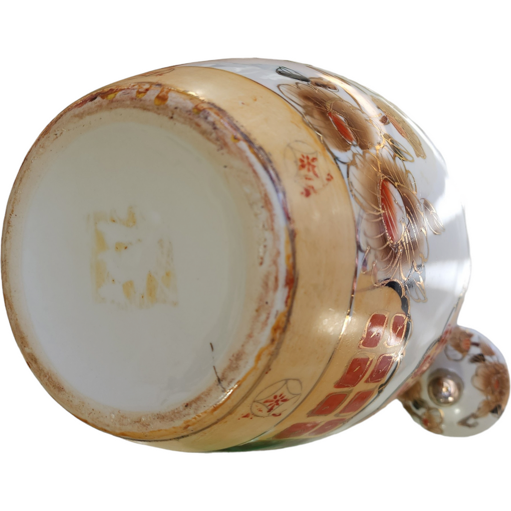 12" Large Chinese Gilded Porcelain Lidded Ginger Jar