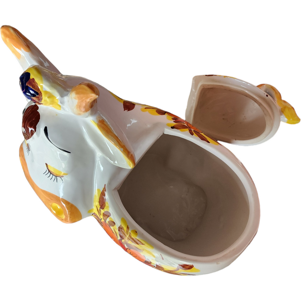 Lefton Bossie The Cow Figurine Cookie Jar