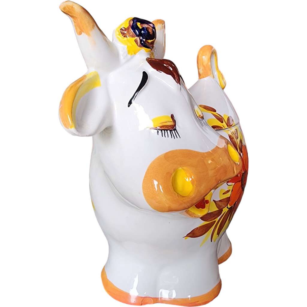 Lefton Bossie The Cow Figurine Cookie Jar