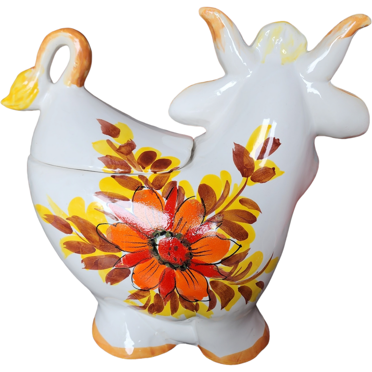 Lefton Bossie The Cow Figurine Cookie Jar
