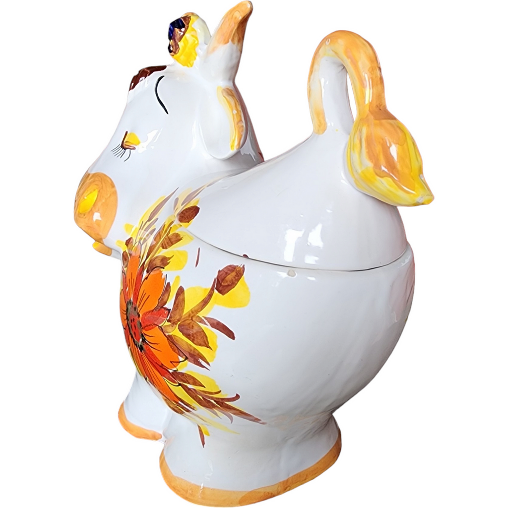 Lefton Bossie The Cow Figurine Cookie Jar