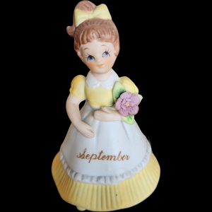 Lefton Ponytail Teenager Flower Girl of the Month September Figurine
