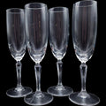Lenox Decor Plain Crystal Champagne Flutes Set of 4