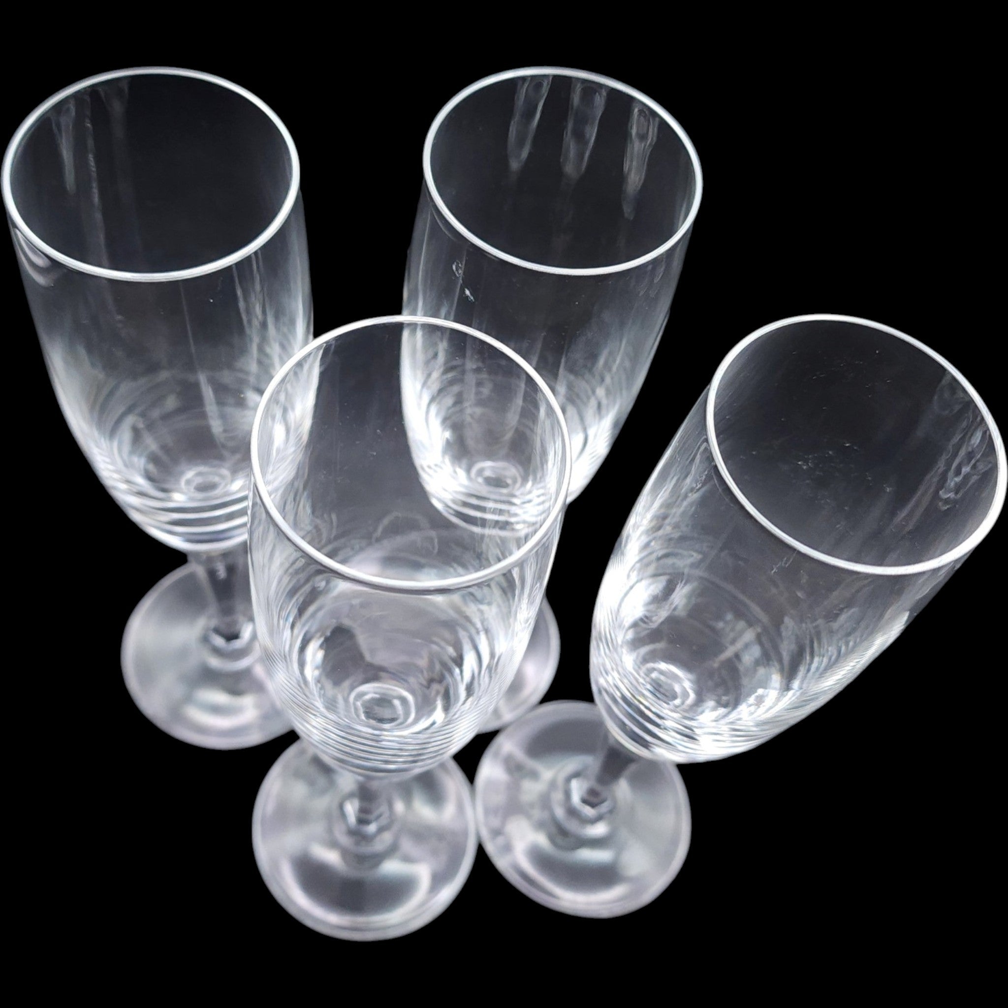 Lenox Decor Plain Crystal Champagne Flutes Set of 4
