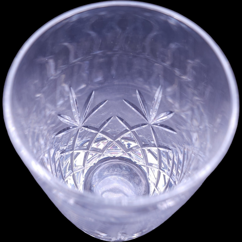 Lenox Meredith Clear Cut Fan & Crisscross Lead Crystal  Highball Glass