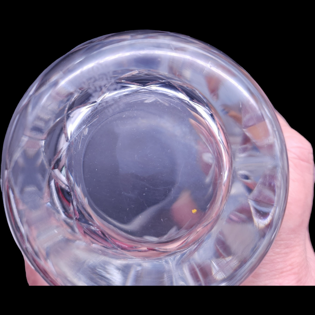 Lenox Meredith Clear Cut Fan & Crisscross Lead Crystal  Highball Glass