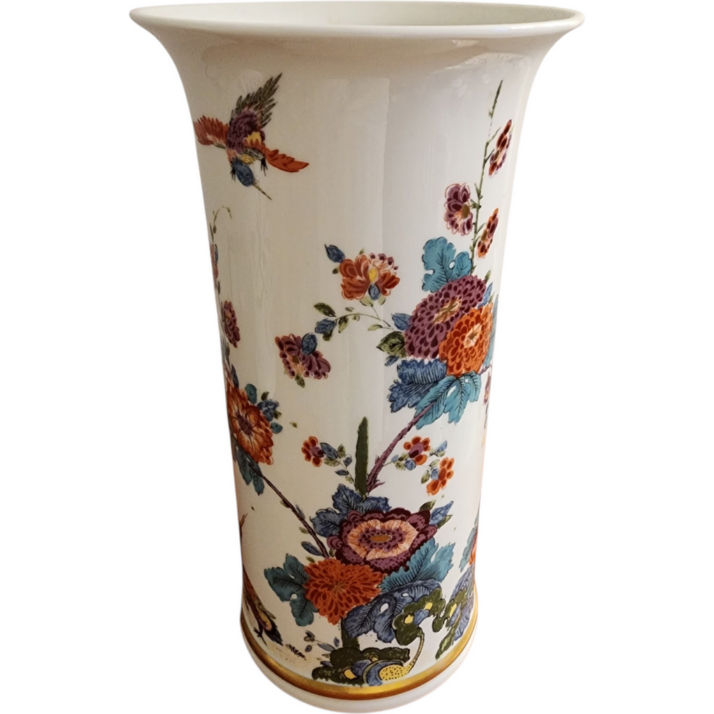 Lenox Saxony Vase Smithsonian Meissen Reproduction 24K Gold Trim 1979 Made in USA