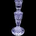 Leonard Silver Mfg Co Frosted Crystal Cut Roses & Leaves Candlestick
