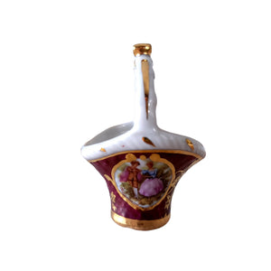 Limoges France Gout de Ville Miniature Figurines & Giftware Basket