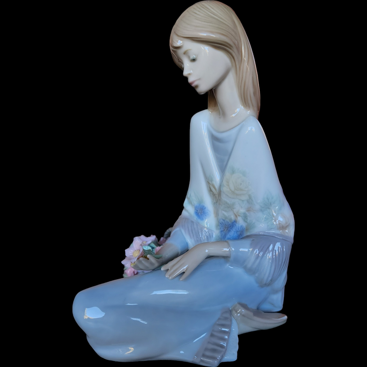Lladro Museum Collector Society Figurines Flower Song Gloss Figurine Collectible
