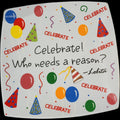 Lolita Designs Celebrate Square Ceramic Party Plate 9 Inch with Original Box