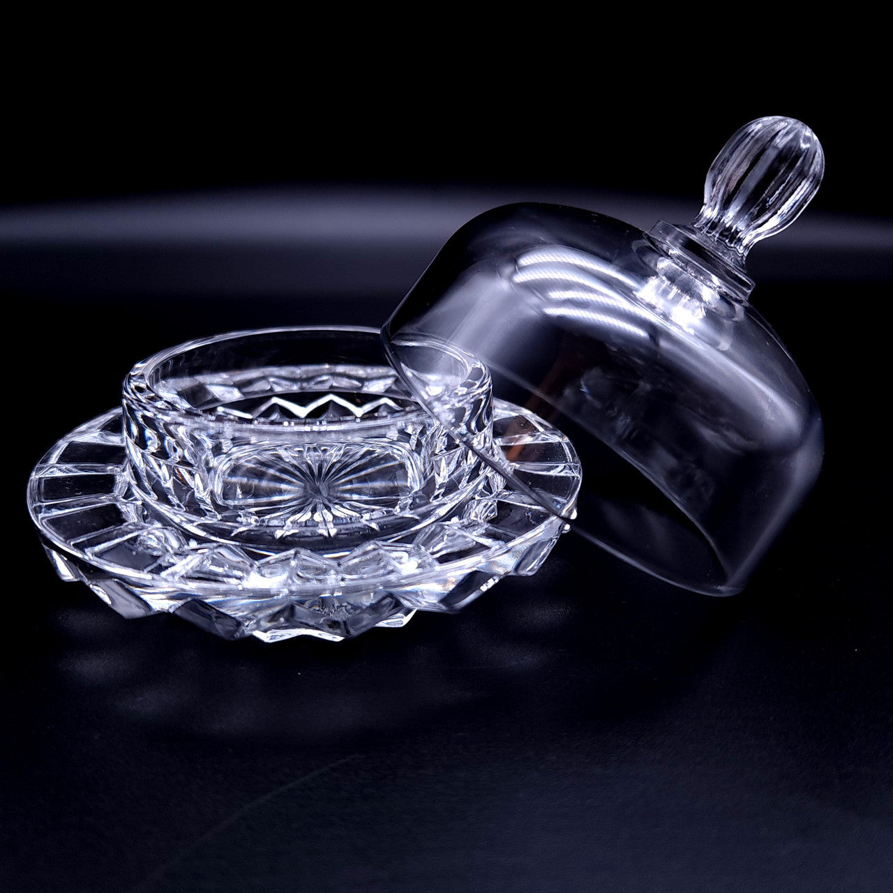 MIKASA Salina Clear Crystal Individual Butter Dish