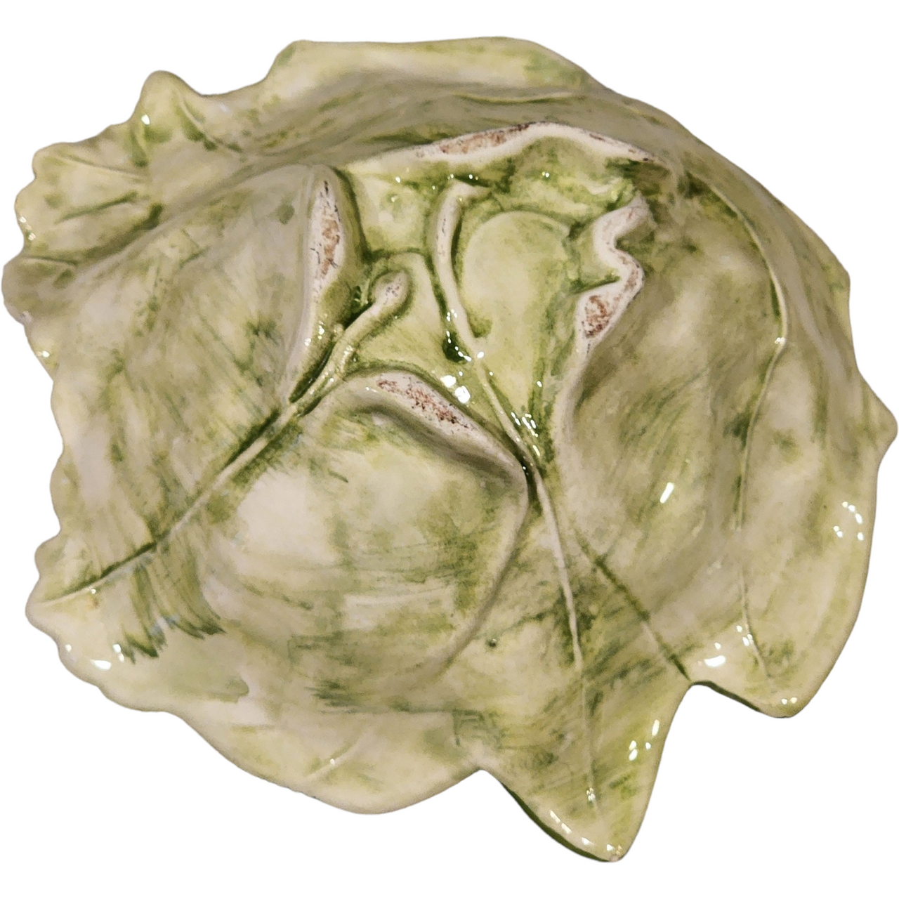 Majolica Handpainted Floral Daisys Bowl Made In Italy